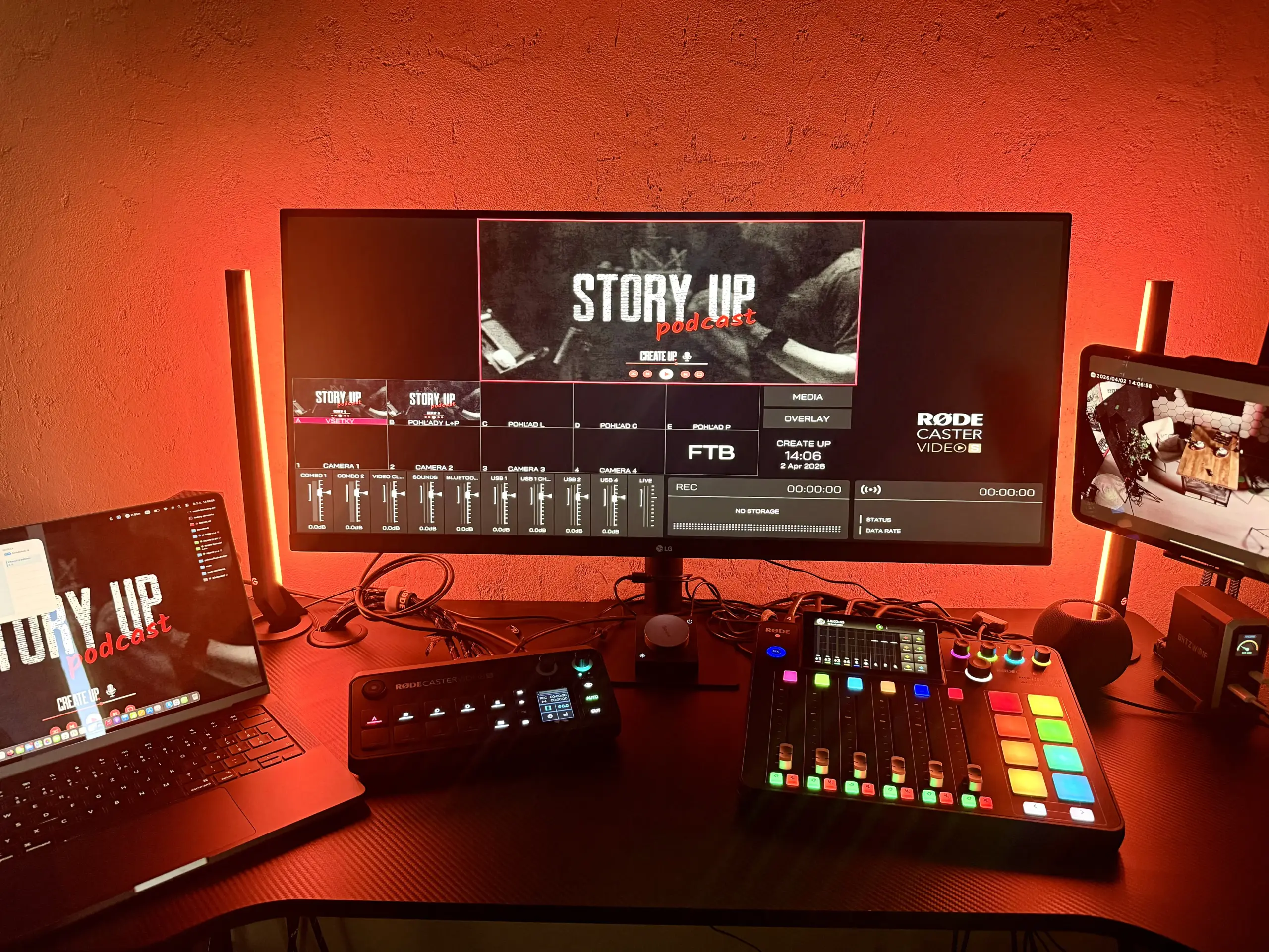 CREATE UP STUDIO – vybavení podcastového studia technikou RØDE